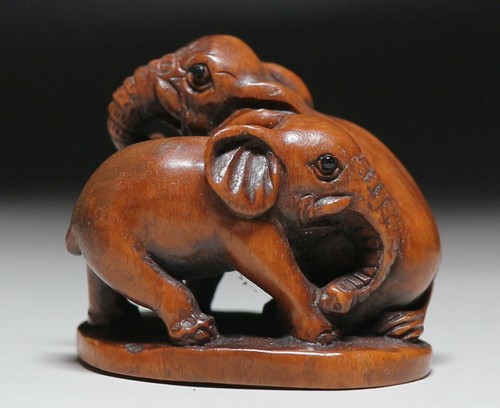 Antica coppia elefanti - coppia,