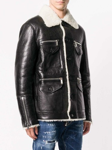 Dsquared2 giacca pelle di - dsquared2,