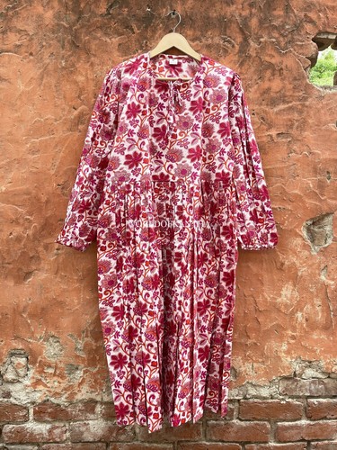 Abito rosa indiano - , cotone