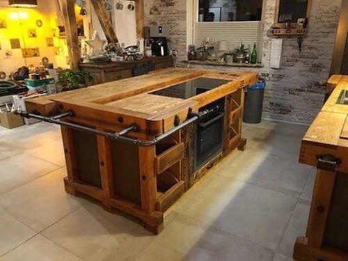 Isola cucina stile industrial - isola,