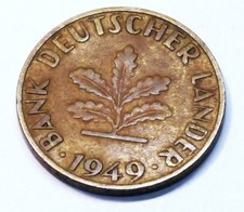 Moneta 10 Pfennig 1949 Banca