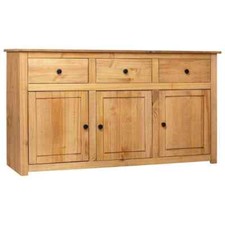 vidaXL Credenza 135x40x80 cm in Legno Massello di Pino Panama Range