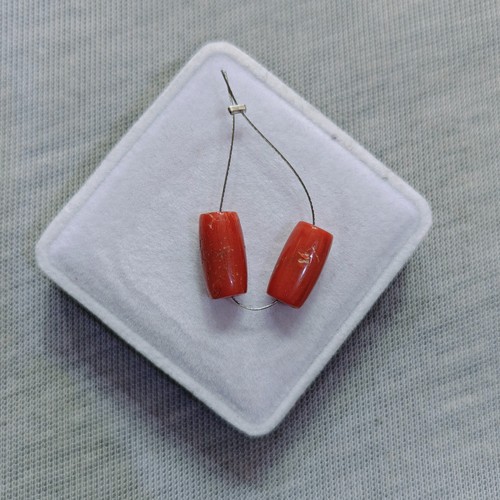 Perline tamburo corallo rosso