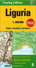 LIGURIA (REGIONAL ROAD MAP) By Touring Club Italiano **BRAND NEW**
