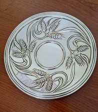 Piatto in Argento 800 – 22 cm – 180gr – Motivo Spighe - Vintage - Elegante 