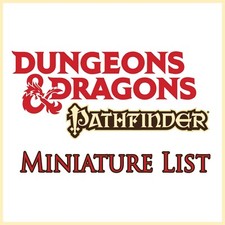 D&D Pathfinder Dungeons & Dragons Warhammer Tabletop - Miniature List