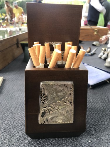 Portasigarette legno argento - portasigarette,