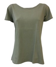 T-shirt Donna kaki con
