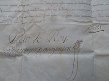 Autografo: LUIGI XV Re di Francia - Pergamena del 1758 - Promozione Militare