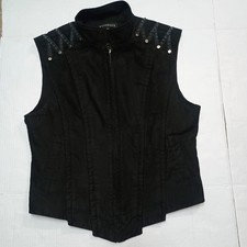 Gilet Punk Rave ecopelle nero