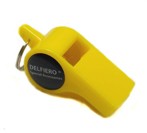 Fischietto plastica giallo - fischietto,
