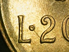 20 LIRE 1976 ERRORE - LINEA IN