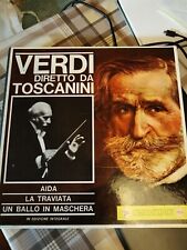 Raccolta dischi in vinile 33 giri musica lirica Verdi diretto da Toscanini