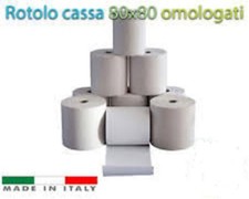100 ROTOLI TERMICI MM. 80 X 80 METRI - CARTA CERTIFICATA DI ALTA QUALITA'