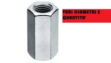 GIUNZIONE PER BARRA FILETTATA DADO LUNGO MANICOTTO VARI DIAMETRI BARRE FILETTATE