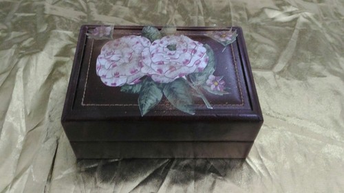Scatola legno pelle idea - scatola,