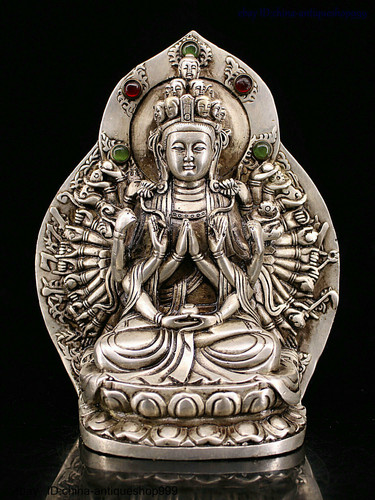 Chinese buddhism silver - 5",
