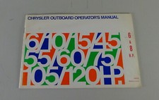 Manuale Dell'Utente Chrysler Fuoribordo 6 & 8 CV Anno 1972