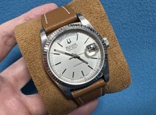 Orologio Uomo Automatico BULOVA Super Seville 36mm Argento Data Giorno Vintage