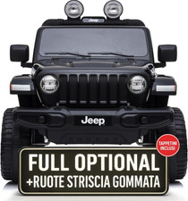 Macchina Elettrica per Bambini Jeep Wrangler Rubicon Full Optional Con TAPPETINI