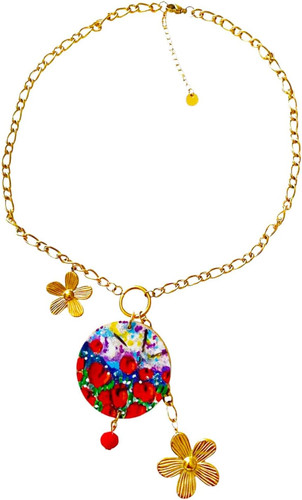 Collana pendente dipinta - collana,