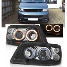 FARI ANTERIORI NERO ANGEL EYES PER VW BUS T5 03-09 TRANSPORTER FANALI NEW LIGHTS