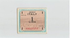 ITALY 1 Lira 1943, P-M10b, w/o