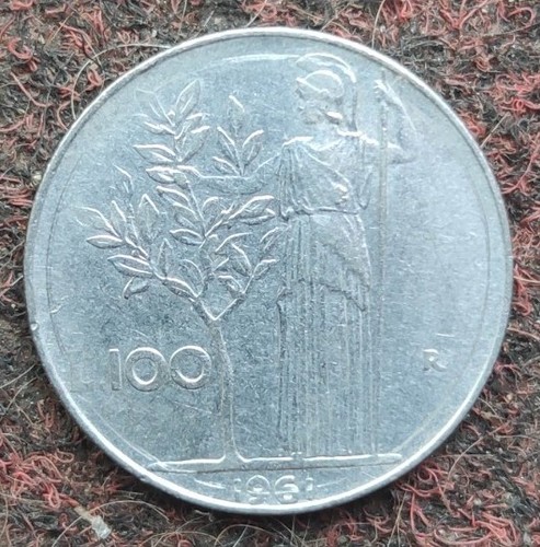 100 lire 1961 rara - rara, con