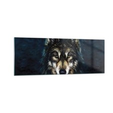 Quadro su Vetro 140x50cm Lupo