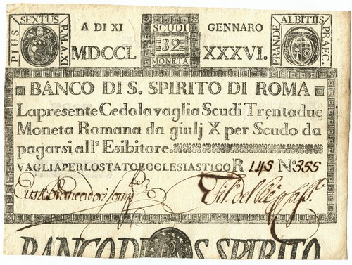 Scudi cedola banco - 32,