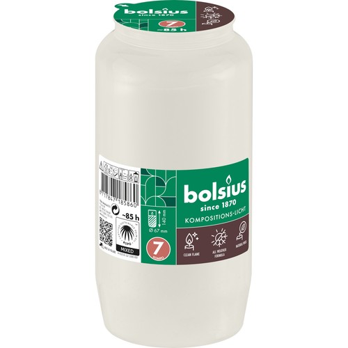 Candele tombali 7 bianche - 7,