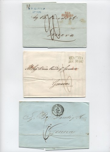 1850 italy stampless folded - 3,