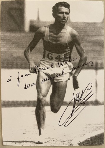 Michel jazy cartolina - jazy, **cartolina