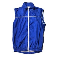 Gilet Ciclismo Antivento MTB Strada Gravel Bicicletta Da Corsa Blu XXS