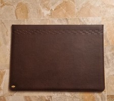 Sottomano apribile Munari vera pelle testa di moro 40x54