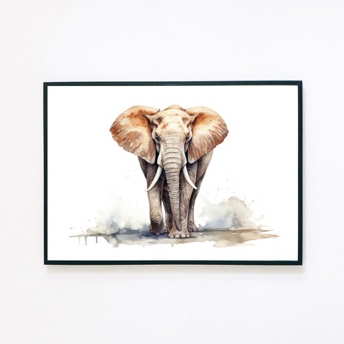Acquerello elefante quadro - elefante,
