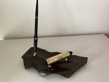 VINTAGE  STILOFORO CUOIO CON CALENDARIO + PENNA STILOGRAFICA REFORM