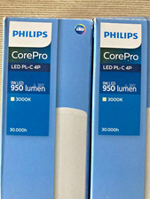 4x PHILIPS "CorePro" LED PL-C 4P  per faretto • 9W LED • 950 lumen •  ∟360°