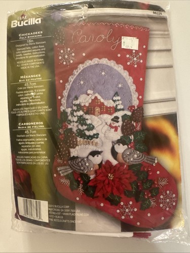 Bucilla chickadees kit calza - bucilla,