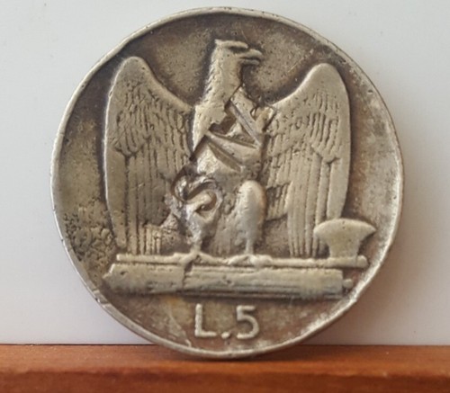 Falso epoca aquilotto lire 5 - falso,