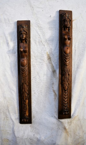 Coppia cimasa sfingi - ,