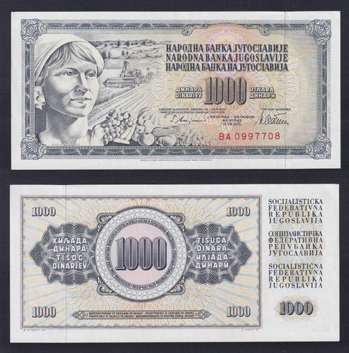 Banconota jugoslavia 1000 - banconota,