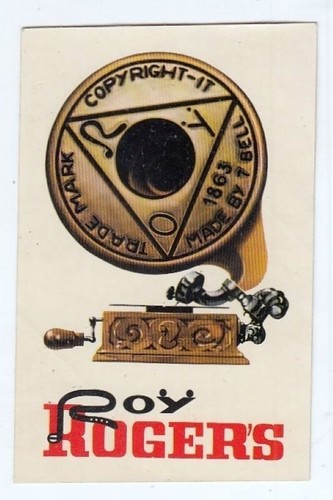 Adesivo roy rogers grammofono - adesivo,