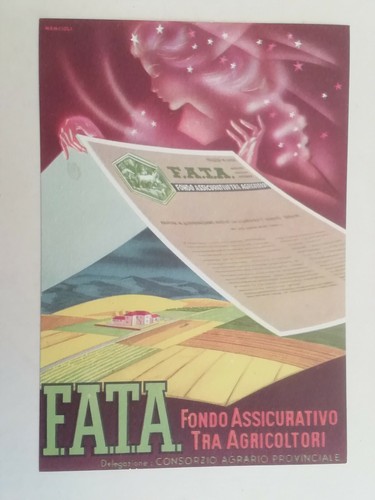 Cartolina pubblicitaria fata - cartolina,