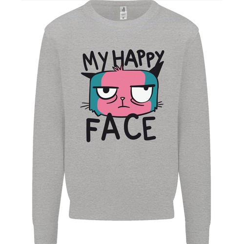 Felpa uomo grumpy con - felpa, faccia