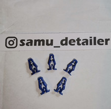 5 clip molletta mollettina blu