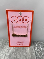 JZD Celebrating Latino Community Guerrera, Gold Metallic Chain Necklace