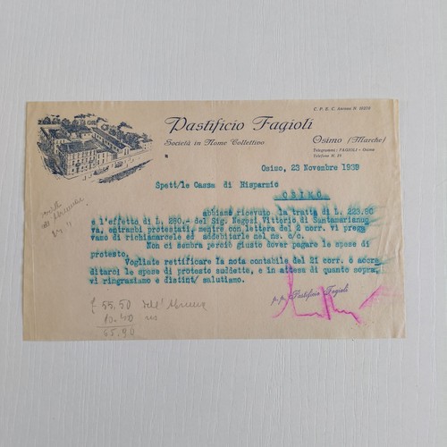 1939 pastificio fagioli osimo - 1939,