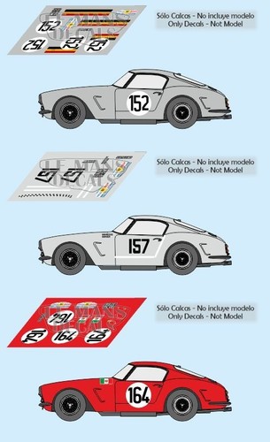 Decals ferrari 250 - swb, tour