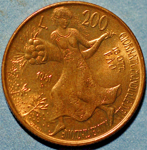 1981 italy 200 lire fao - 200,